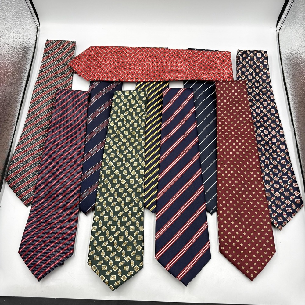 Rene Chagal Ties Lot Mens One‎ Size Multicolor Silk Geometric Classic Neckties